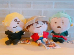 ONE PIECE YURUTTO Plush Luffy Sanji Zoro Set Mugiwara Store Limited H 5.9 inch - Picture 1 of 10