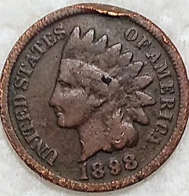 1898 Indian Head Cent Penny 1C - VG Grade - #13202 - Image 1 of 4