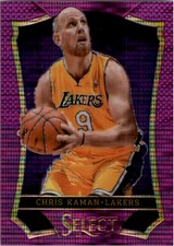 2013-14 Select Prizms Purple Lakers Basketball Card #58 Chris Kaman /99