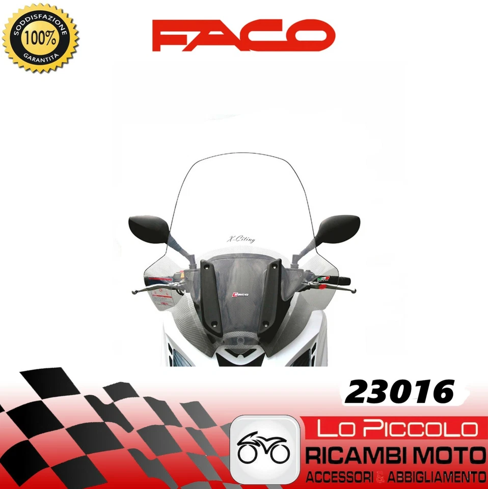 KYMCO XCITING 500 2009 2010 2011 2012 FACO PARABREZZA PARAVENTO ALTO INVERNALE - Immagine 1 di 1