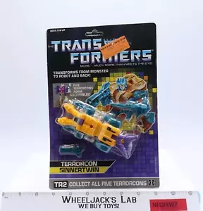 Sinnertwin Terrorcon G1 Transformers 1987 Hasbro Figure MOSC NEW UNPUNCHED - Picture 1 of 4