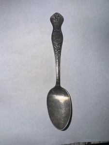 Silver Souvenir Spoon California State Eureka Poppy American Eagle Flag Antique - Picture 1 of 5