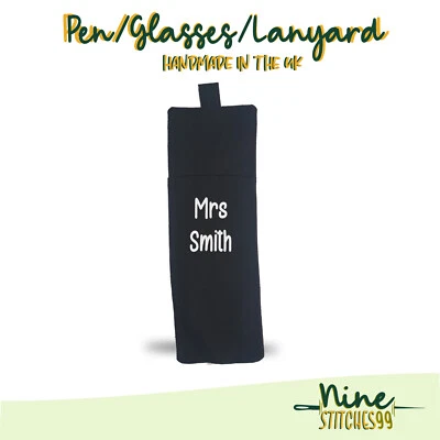Personalised Pen Holder For Lanyard Glasses Holder Teacher Gift Nurse Office  - Image 1 of 4
