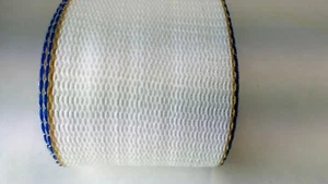 Lawn chair webbing 2 1/4 inches wide 72ft new, WHITE with DUAL EDGE accent strip - Picture 1 of 3