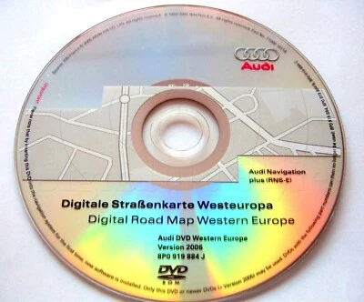 Audi A3 A4 A6 TT R8 RNS-E Navigation DVD 2006 UK Deutschland Frankreich Itali... - Bild 1 von 4