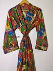 Indian Handmade Bathrobe Cotton Kimono Sleepwear Night Dress Frida Kahlo Print