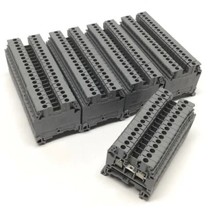 Lotto di 95 morsettiere Entrelec MA2.5/5 Feed-Thru 600V 30A, 22-12AWG, Grigio - Foto 1 di 4