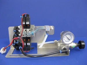 SMC 10-VZ3223 Pneumatic Solenoid Valve Manifold Assembly w/ Regulator and Gauge - Picture 1 of 9