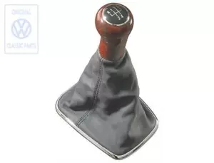 VW Golf MK4 Bora Perno de Engranaje de Nogal 5 Velocidades Cuero Negro Gaitor Genuino FABRICANTE DE EQUIPOS ORIGINALES Votex - Imagen 1 de 1
