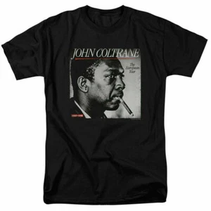 John Coltrane Smoke Breaks T Shirt Licensed Jazz Bebop Saxophone Black - Picture 1 of 2