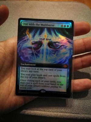 Mtg one with the multiverse extended art foil card brother's war english - Imagen 1 de 3