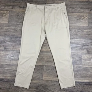 Rhone Pants Mens 38 Communter Tan Performance Stretch Slim - Picture 1 of 13
