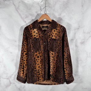 Neighborhood Japan Leopard Print Shirt Faux Fur Size M Designer Streetwear - Picture 1 of 10