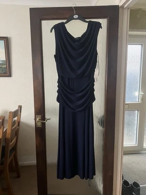 Beautiful Navy Blue Maxi Dress by Roman BNWT Size 18 - Image 1 of 4