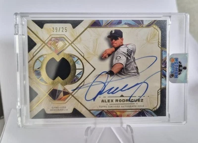 Alex Rodriguez Diamond Icons #SPAR-AROD Game Worn Patch On Card Auto /25 - Image 1 of 2
