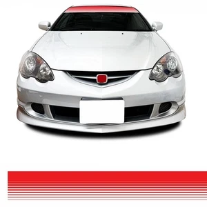 Rot & Weiß Streifen JDM Euro Rennwagen Windschutzscheibe Sonnenstreifen Banner Aufkleber Turbo - Bild 1 von 2