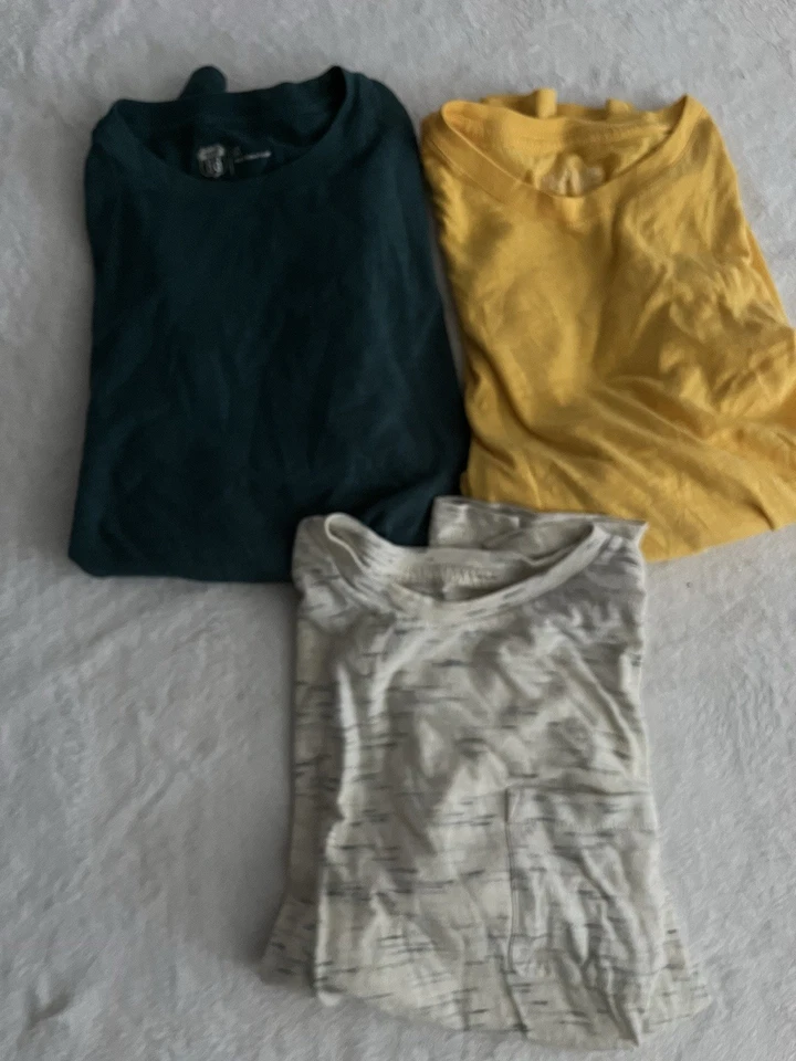 Lote de 3 camisetas Route 66 manga curta tamanho pequeno S amarelo verde branco - Imagem 1 de 1