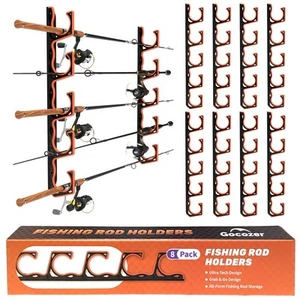 Fishing Rod Holder for Garage, H5 Wall or Ceiling Mounted Fishing Pole Holder... - Picture 1 of 8