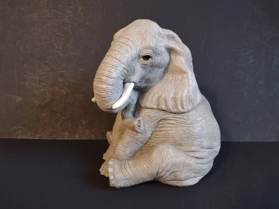 1980s Large Elephant Coin Bank & Stopper, Bank Makers of America, 9.5" high - Image 1 of 4