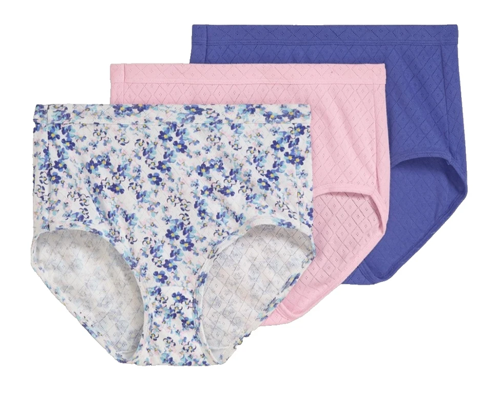 Jockey 3-Pack Elance Brief Breathe 100 Cotton 1542 Future Dusk 10/3XL