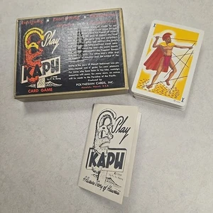 Polynesian Card Game KAPU History Hawaii Vintage 1958 Kitsch Tiki Cards - Picture 1 of 15