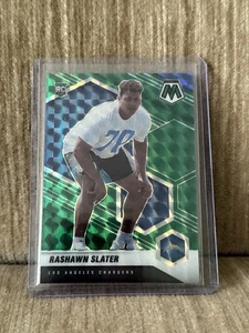 2021 Panini Mosaic Football #371 Rashawn Slater Prizm Green RC Rookie Chargers - Picture 1 of 2