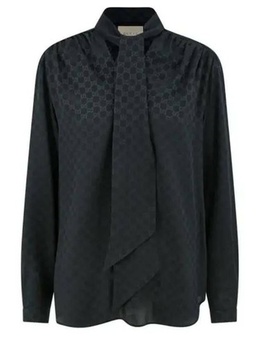 Camicia Gucci seta crepe collo fiocco 133010834