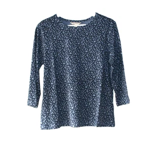 Women's Seasalt 3/4 Reflection 100% Cotton Blue Top Size 12 - HS/04 - Picture 1 of 4