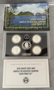 2020 U.S. Mint America The Beautiful Quarters 5-Coin Silver Proof Set #4P6 - Picture 1 of 3
