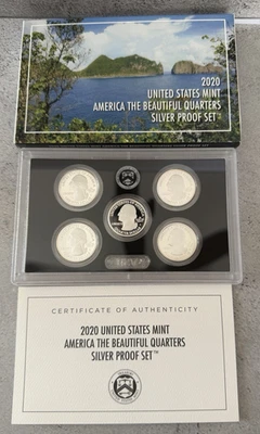 2020 U.S. Mint America The Beautiful Quarters 5-Coin Silver Proof Set #4P6 - Image 1 of 3