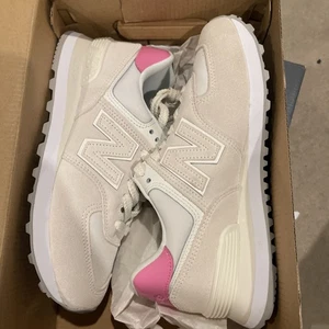 New Balance 574 Damenschuhe Größe 7 weiß pink WL5742BA Wildleder ENCAP klassisch - Bild 1 von 5