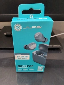 JLab - GO Air POP True Wireless In-Ear Headphones - Slate Gray - New - Picture 1 of 4