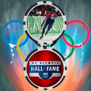 Dan Jansen Speed Skating Olympian Collectible Poker Chip Button - Picture 1 of 2