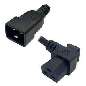 Power Cable IEC C20 Male Plug to Right Angled C21 Female Socket 16A 2m - Picture 1 of 1