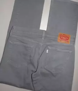 LEVIS WHITE TAB 514 GRAY COMFORT DENIM JEANS MENS 34 X 34 T466 - Picture 1 of 3