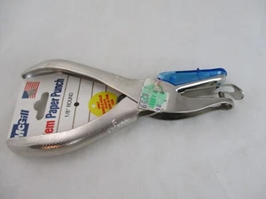 Vintage McGill RAIL ROAD TICKET Paper Punch 1/8'' Round Single Hole Gem USA Made - Picture 1 of 6