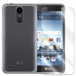 Anti-Scratch Screen Protector Film + Clear TPU Case for LG Fortune 2 LM-X210CM - Picture 1 of 1