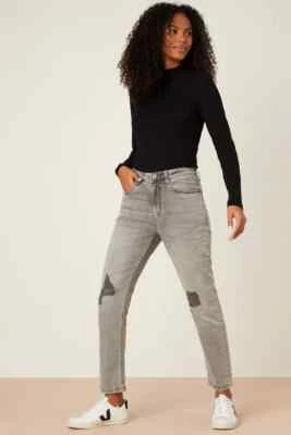 Dorothy Perkins Ripped Mom Jeans 14 - Image 1 of 4