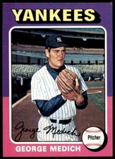 1975 TOPPS DOC MEDICH 426 BASEBALL NEW YORK YANKEES