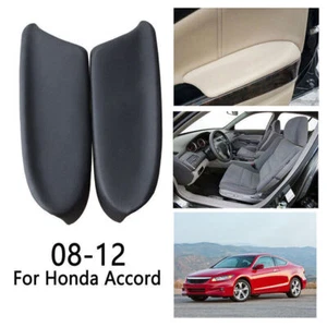 Pair Black For Honda Accord Rear Left Right Door Panels Armrest Cover 2008~12 - Picture 1 of 6
