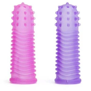 Lovehoney Finger Sleeve Sex Toy - Textured Stimulation Enhancer - Pack of 2 - Picture 1 of 7