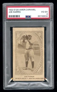 1922 E120 American Caramel Joe Harris PSA 4 Pop 4 HQ Boston Red Sox World War I - Picture 1 of 2