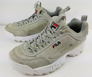 grey fila trainers