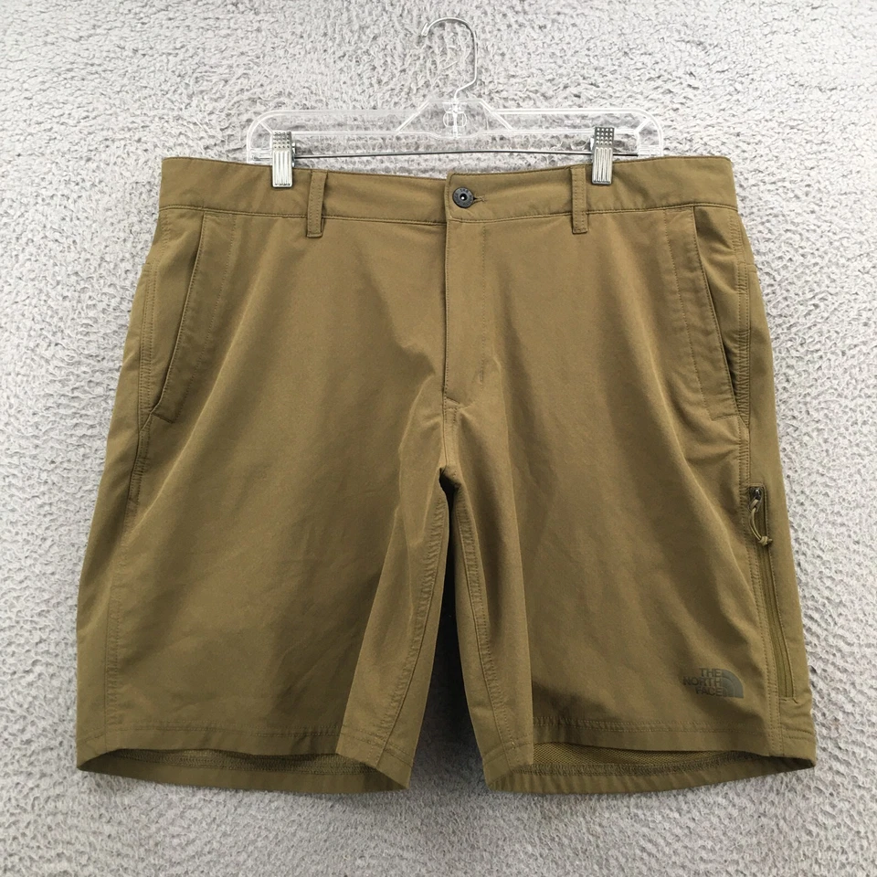 Pantalones Cortos Carga The North Face Para Hombre 38 (Real 39x9) Verde Tiro Alto Cremallera Frontal Plana Foto 1 de 4