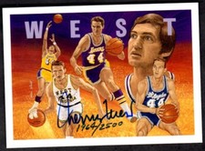 1991-92 UPPER DECK JERRY WEST HEROES #9 JERRY WEST AUTOGRAPH #1964/2500