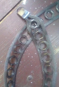 NEW ZARA Blackened Silver Chain Belt - Picture 1 of 4