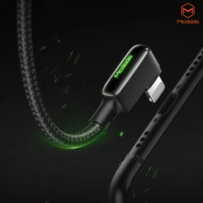 Elbow LED Fast Charger USB Cable for iPhone 14 13 12 11 Pro XS Max XR 7 8 6 Plus - Image 1 of 4