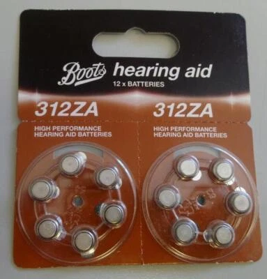 12 x Boots 312ZA Hearing Aid Batteries - Zinc Air 1.45 V - Best Before Sept 2025 - Image 1 of 3