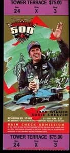 83rd 1999 Indianapolis 500 Tower Terrace Ticket Stub with Eddie Cheever - Picture 1 of 2