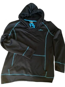 Kathmandu Size 14 Altica 100 Sweat Hoodie Ex Like New Condition Black Blue - Picture 1 of 6